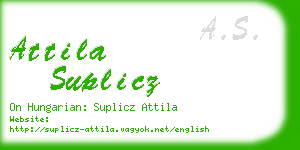 attila suplicz business card